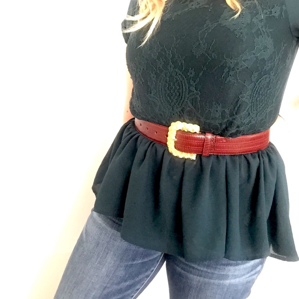 Genuine Leather Statement Belt